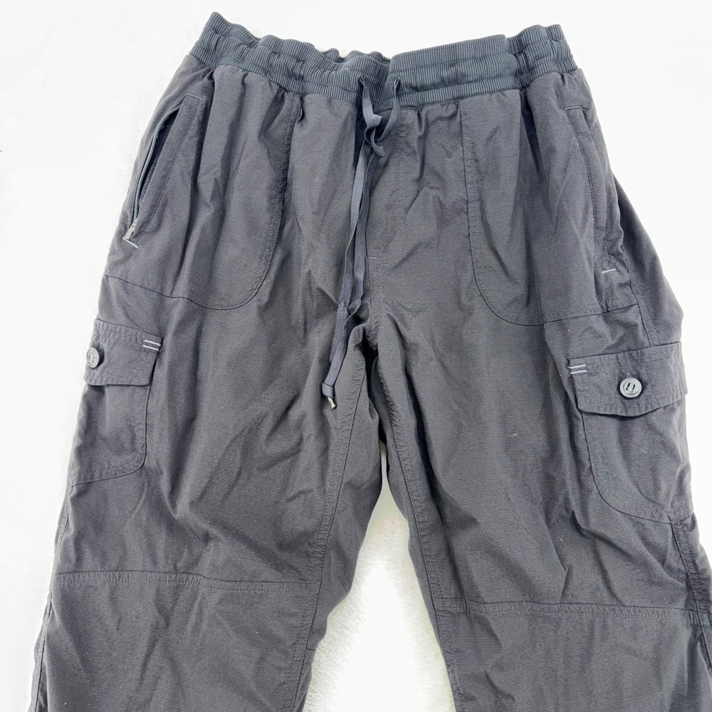 LL Bean Vista Camp Pants Womens XL Tall Lined Cargo Hiking Black outdoors trail